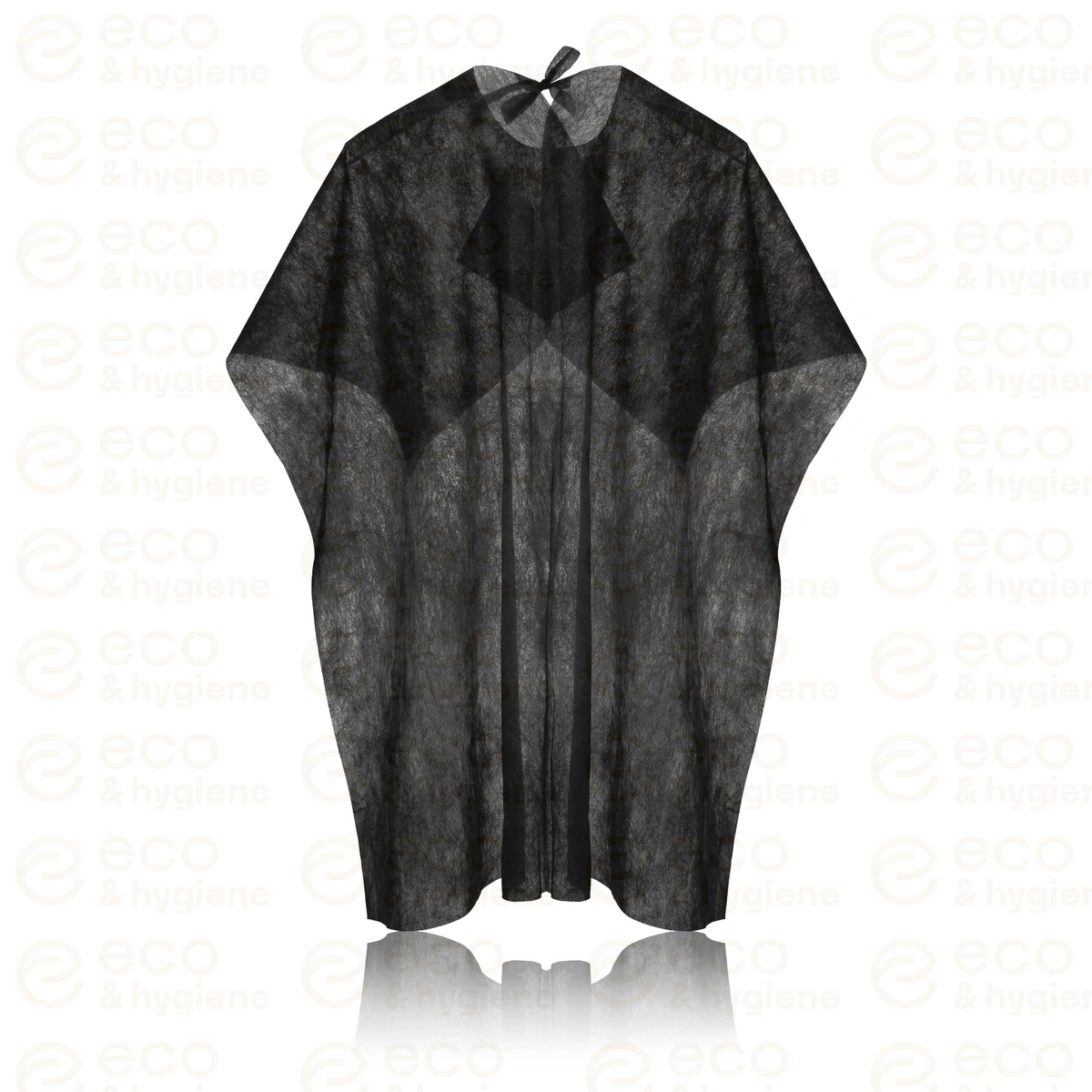 Peleryny fryzjerskie jednorazowe włókninowe do strzyżenia długie CZARNE – 25 szt.