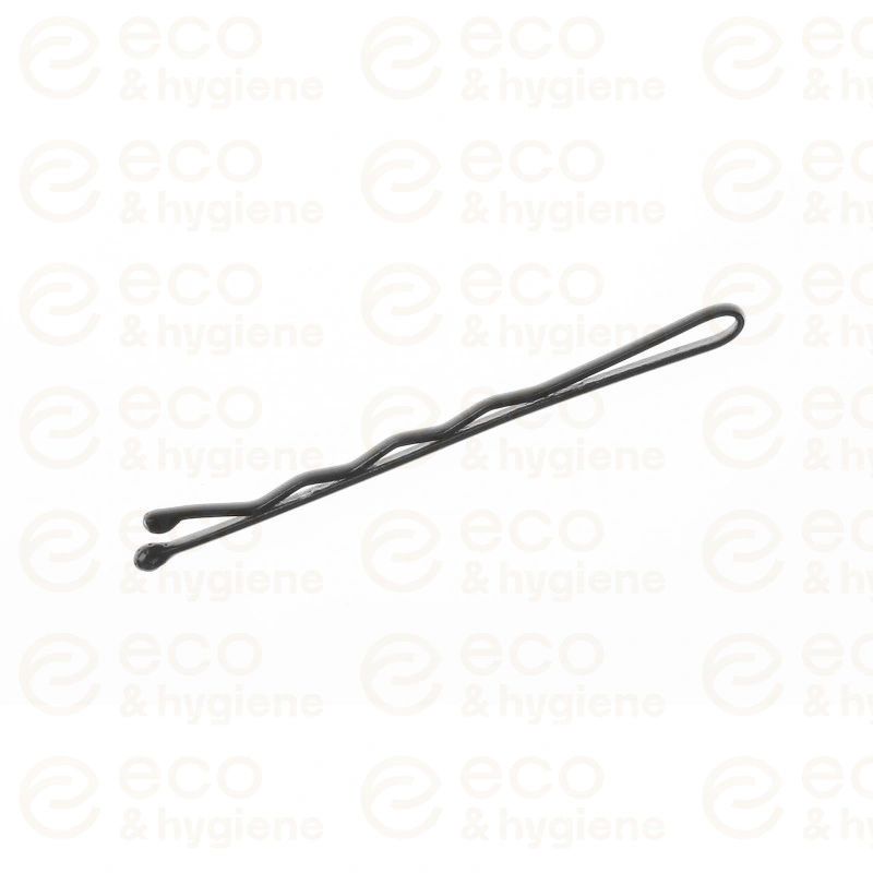 Wsuwka karbowana z kulkami 6 cm czarna – 100 szt.