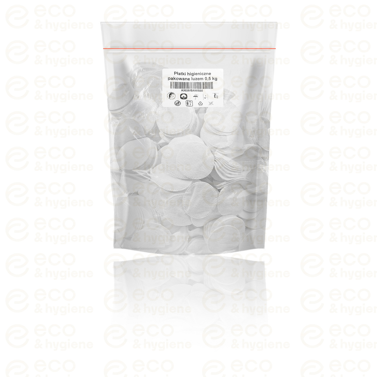 Płatki kosmetyczne bawełniane pakowane luzem 0,5kg