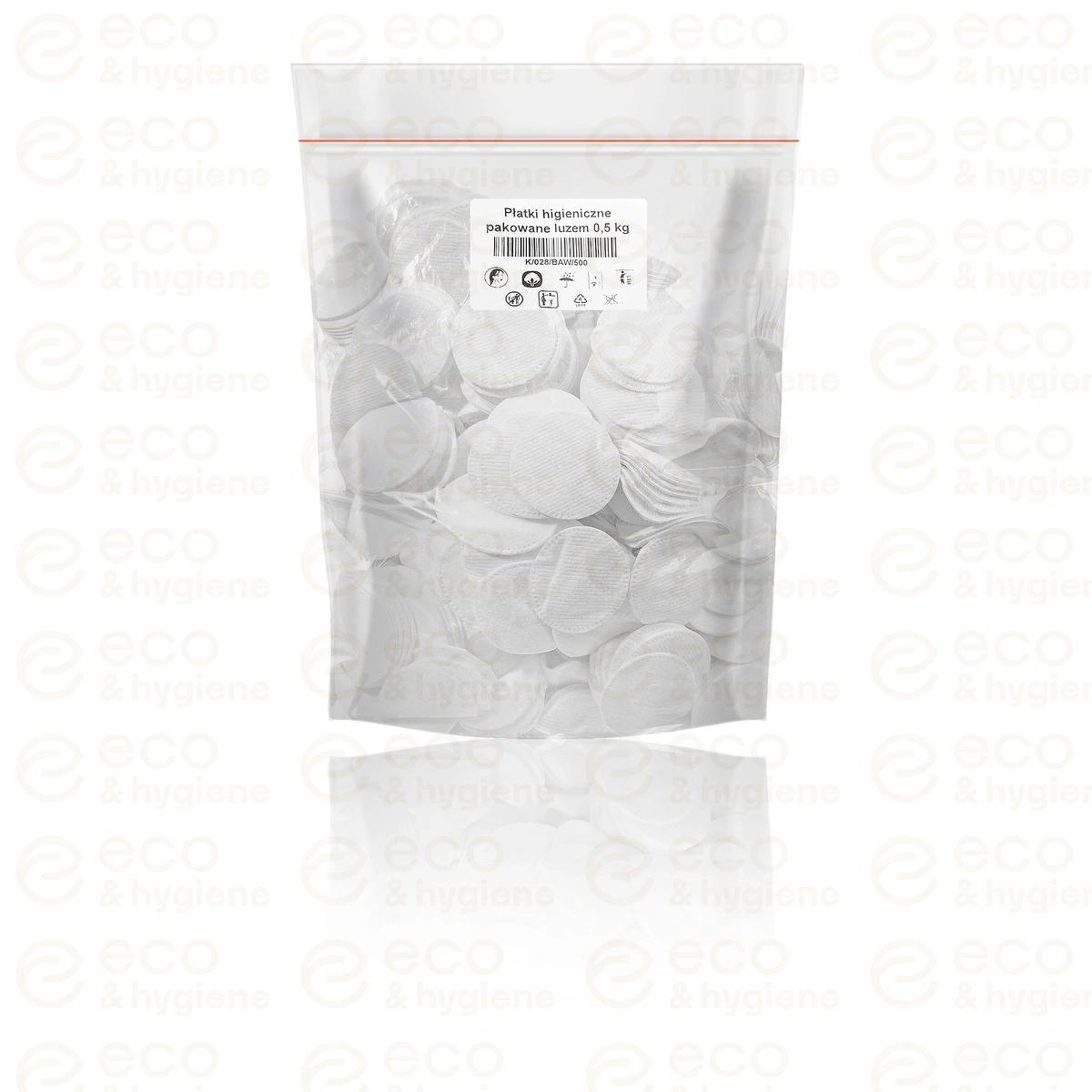 Płatki kosmetyczne bawełniane PREMIUM pakowane luzem 0,5kg